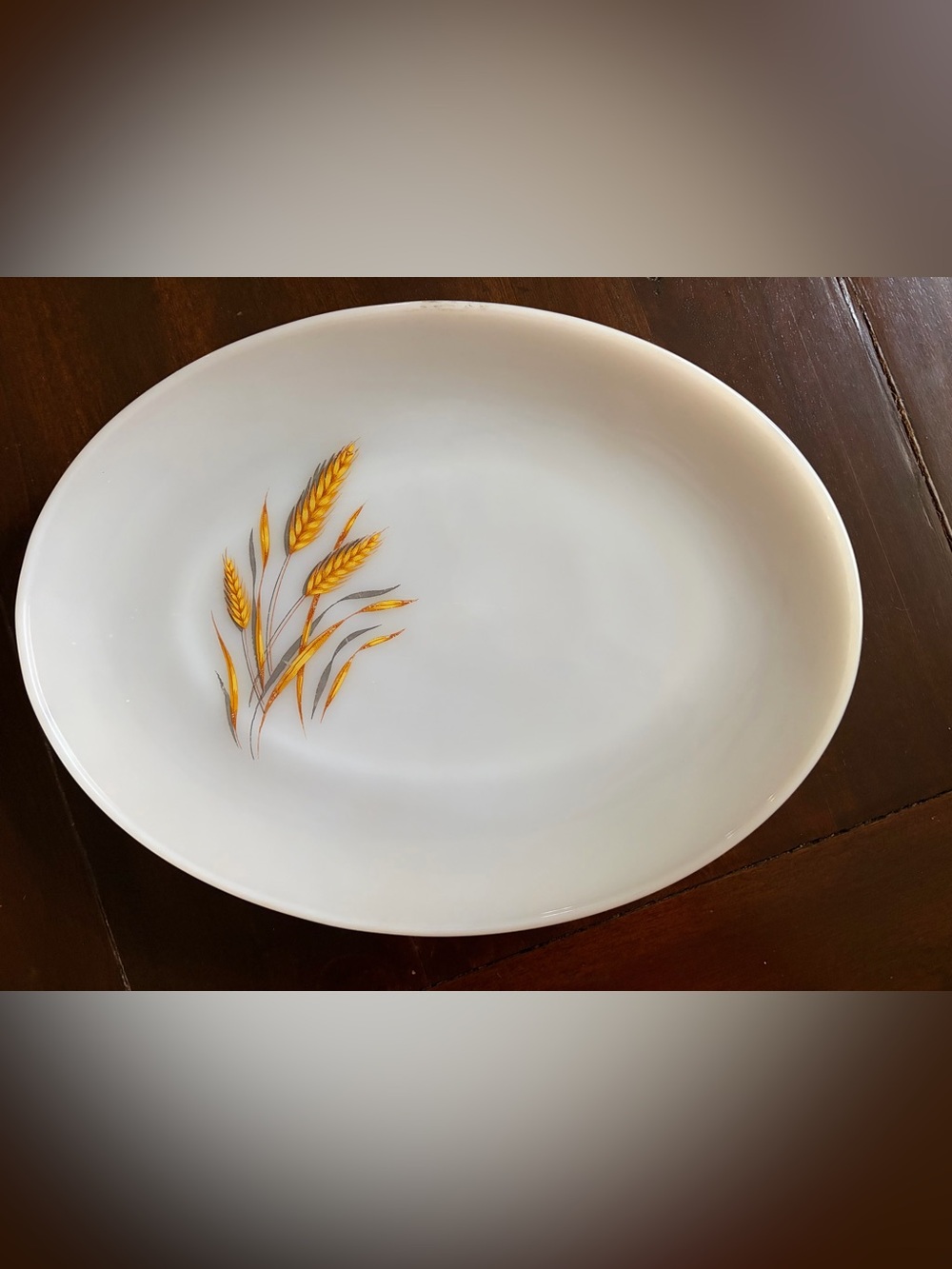 Fire King Golden Wheat serving platter